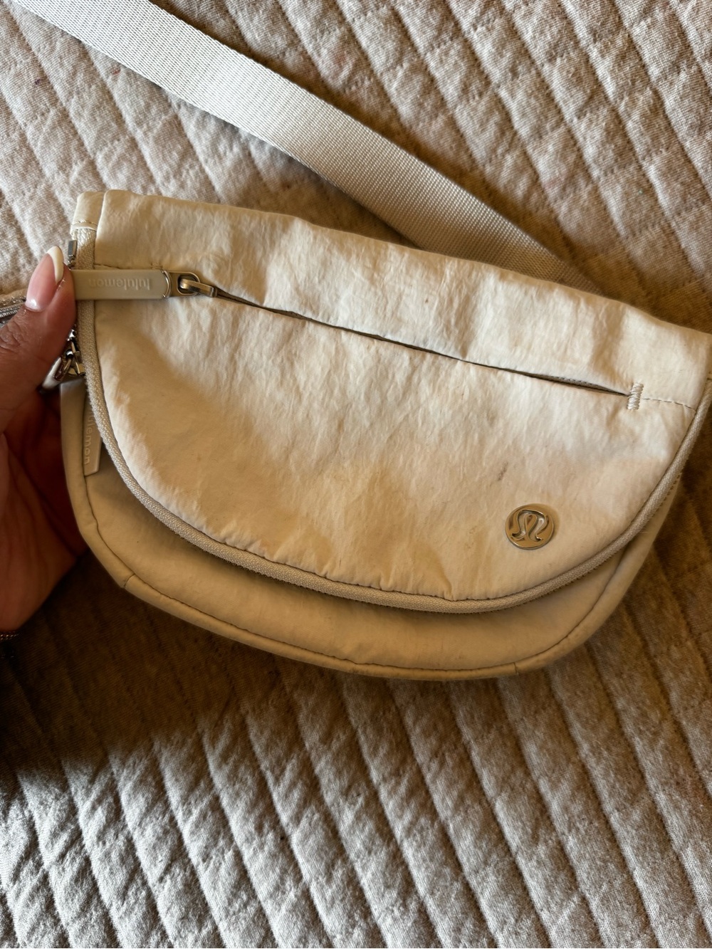 lululemon athletica cream crossbody sling